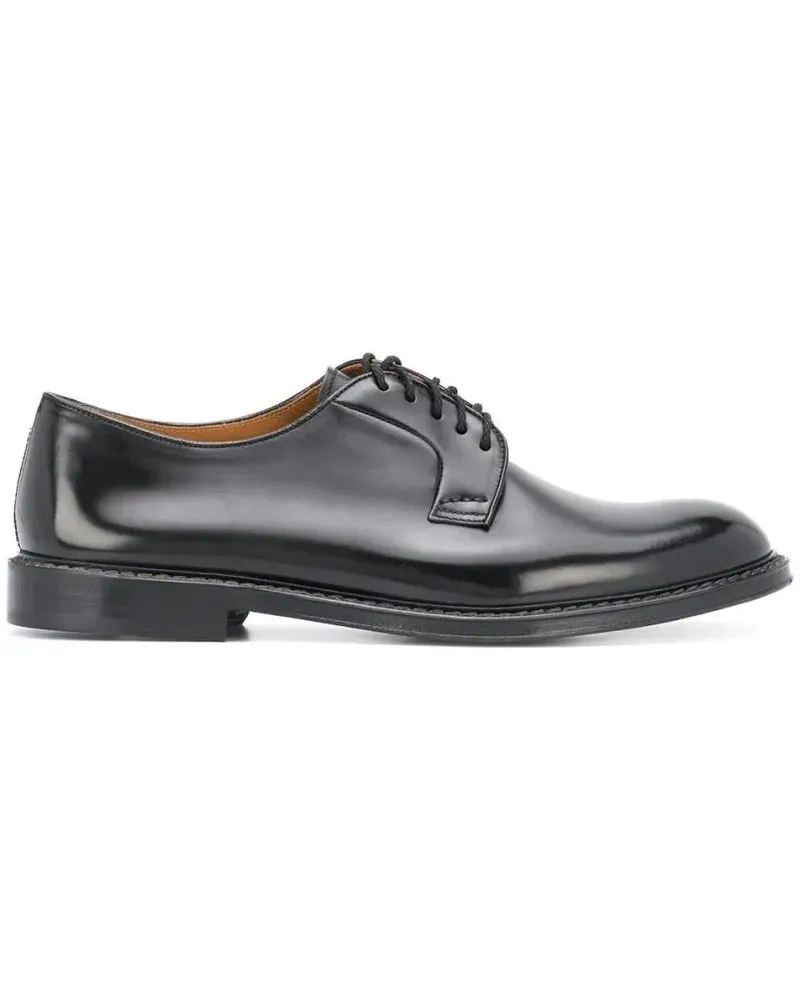 Doucal´s Classic Polished Leather Derby Shoes schwarz Schwarz