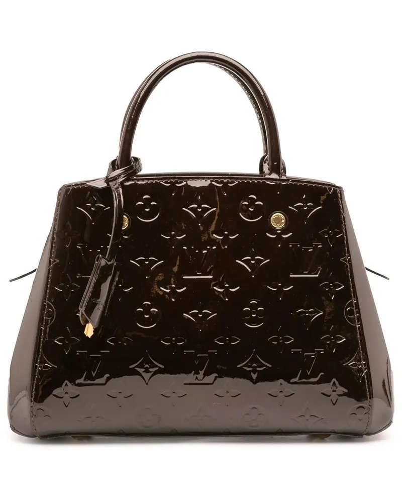 Louis Vuitton Hobo Bags Monogram Vernis Montaigne BB orange Orange