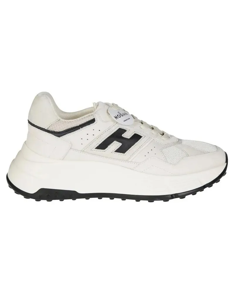 Hogan Low-Top Sneaker Sporty Sneakers With Textured Mesh weiß Weiß