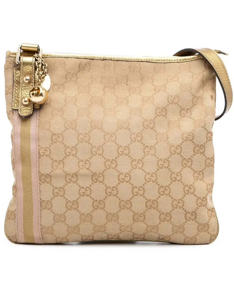 Gucci Hobo Bags GG Canvas Jolicoeur Crossbody braun Braun