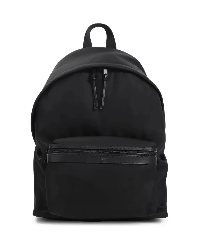 Saint Laurent Rucksäcke Nylon And Leather Backpack Bag schwarz Schwarz