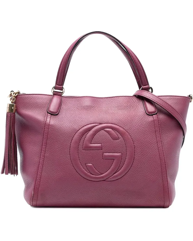 Gucci Hobo Bags Small Pebbled Leather Soho Cellarius Satchel orange Orange