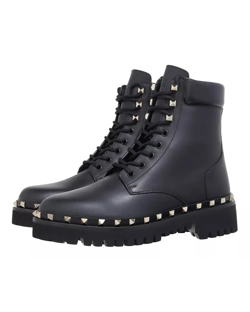 Valentino Garavani Boots & Stiefeletten Combat Boot Rockstud Schwarz