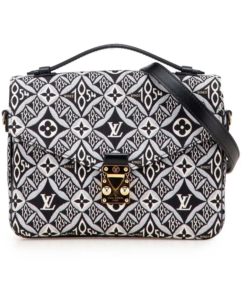 Louis Vuitton Hobo Bags Monogram Jacquard Since 1854 Pochette Metis schwarz Schwarz