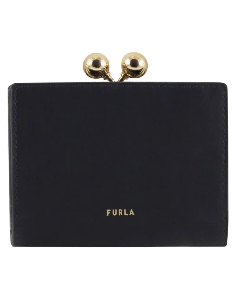 Furla Portemonnaie Dots - Compact Wallet S schwarz Schwarz