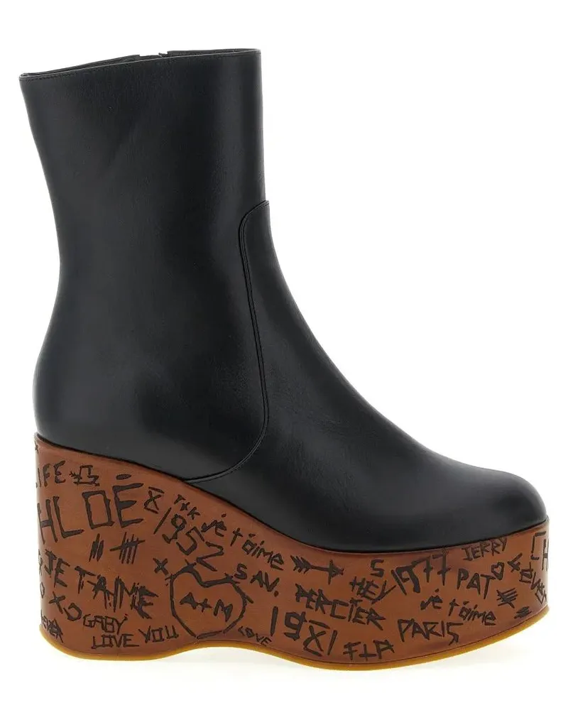Chloé Stiefel 'Maxime' Ankle Boots schwarz Schwarz