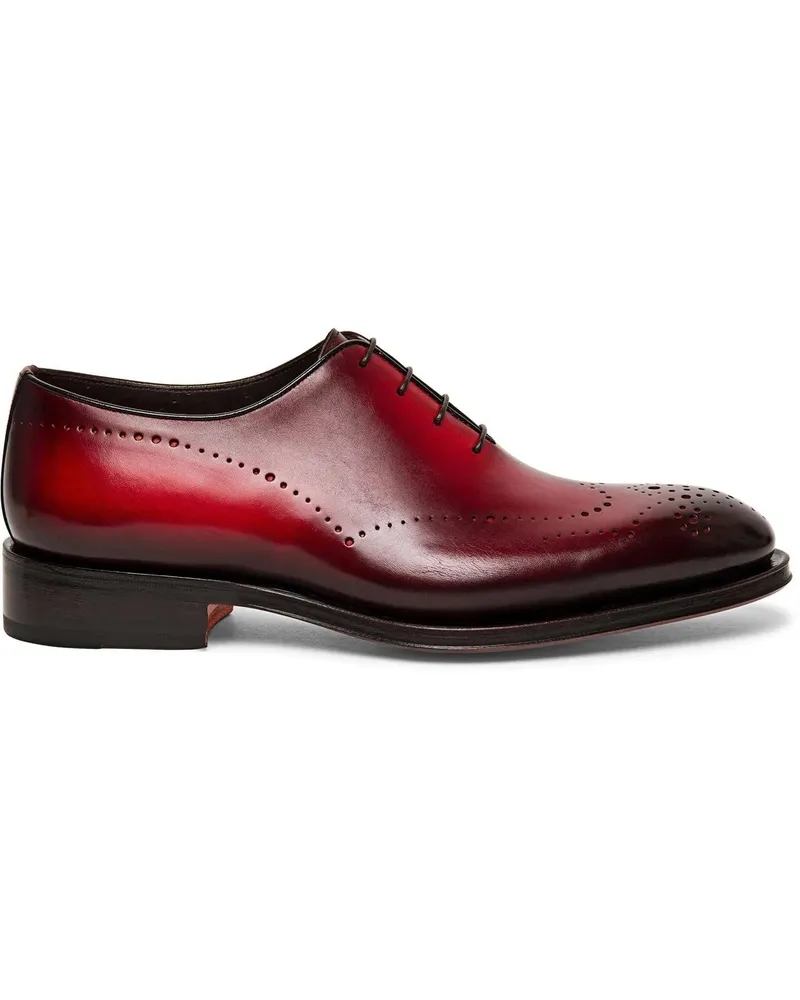 Santoni Men's leather Oxford shoe weiß Weiß