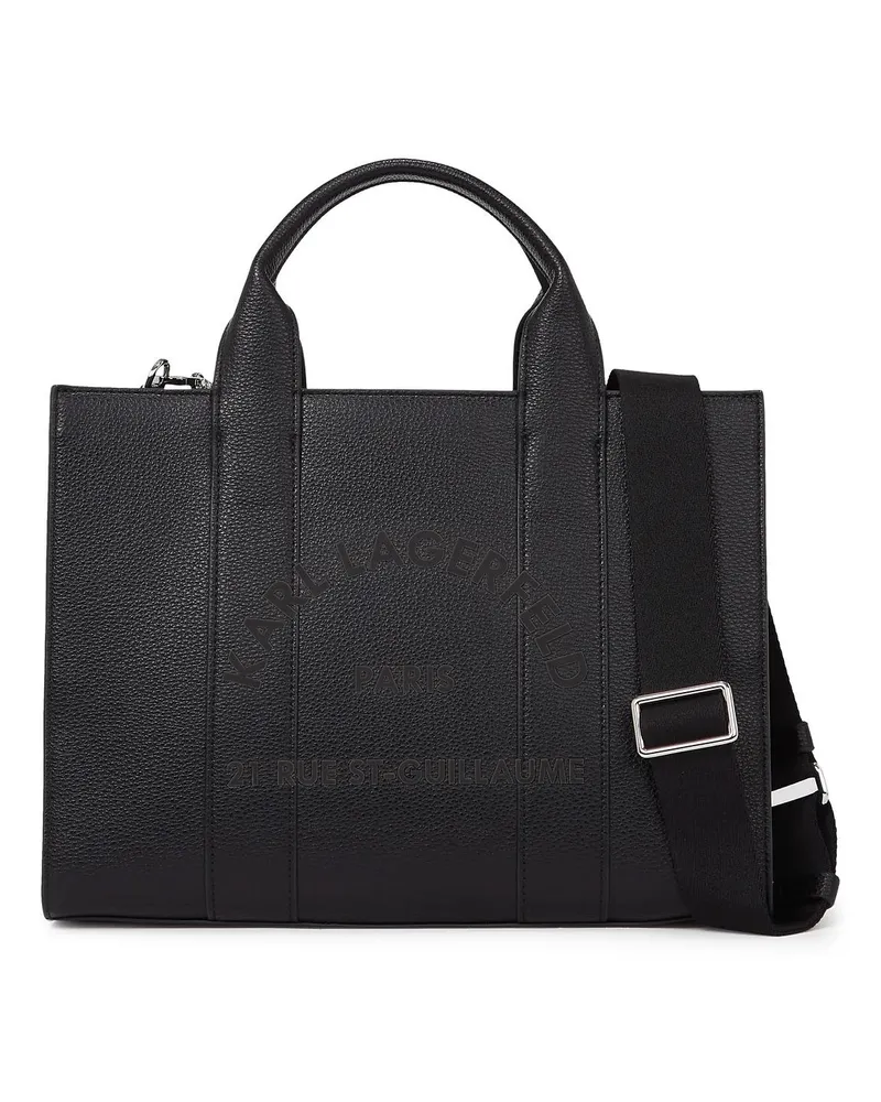 Karl Lagerfeld Shopper Rue St-Guillaume mittelgroße Tote Bag schwarz Schwarz