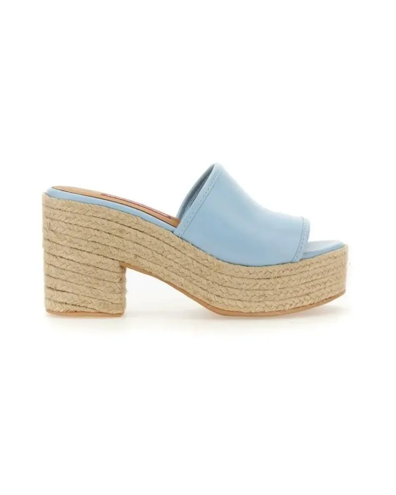 Moschino Sandalen Denim-Inspired Slide Sandals With Espadrille-Style blau Blau