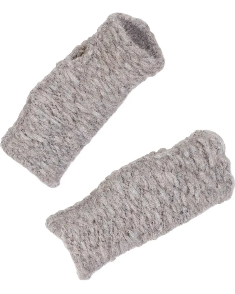 Isabel Benenato Handschuhe Mitaines tricot irregulier Taupe  f taupe Taupe