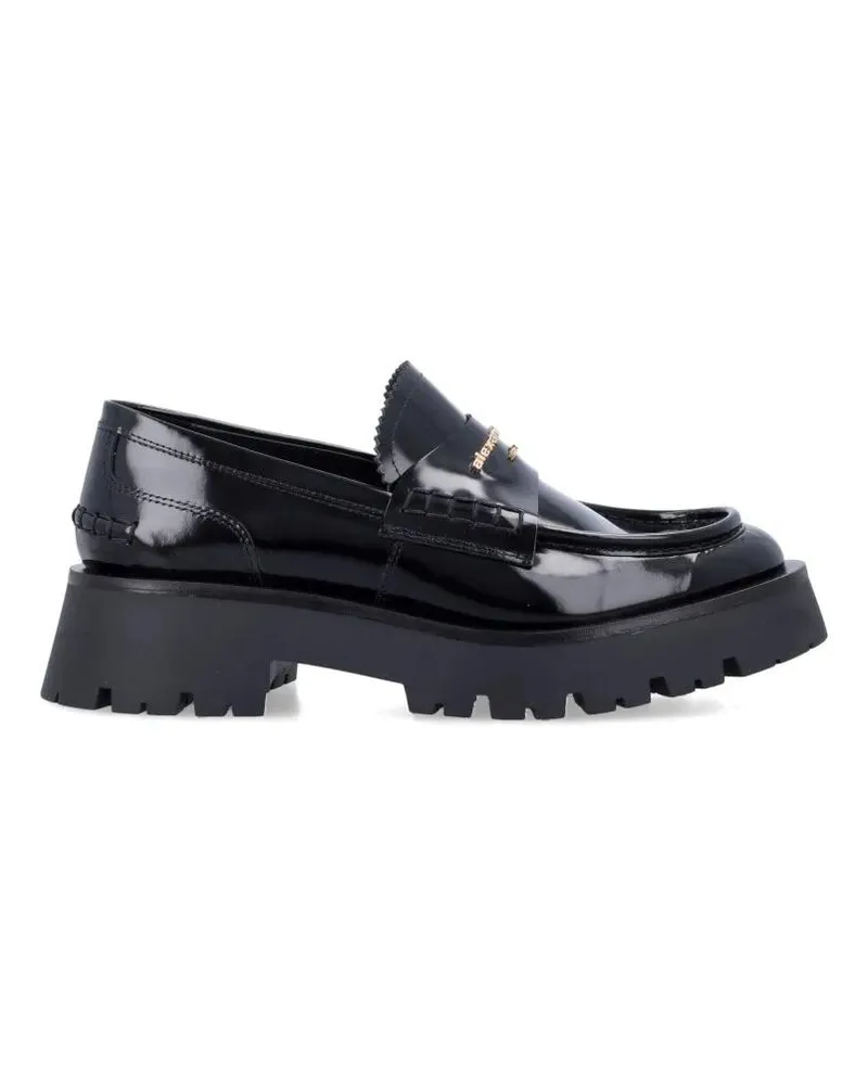 Alexander Wang Chunky Heel Black Box Leather Carter Loafer schwarz Schwarz