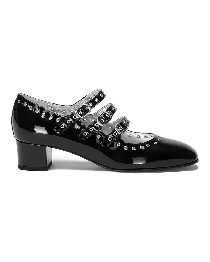Carel Hohe Schuhe Shiny Leather Slingback With Studs schwarz Schwarz