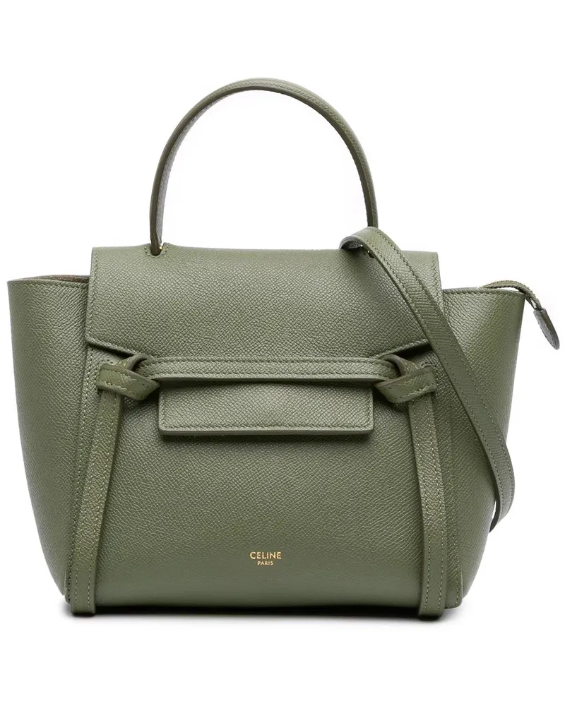 Celine Hobo Bags Nano Grained Calfskin Belt Bag grün Grün