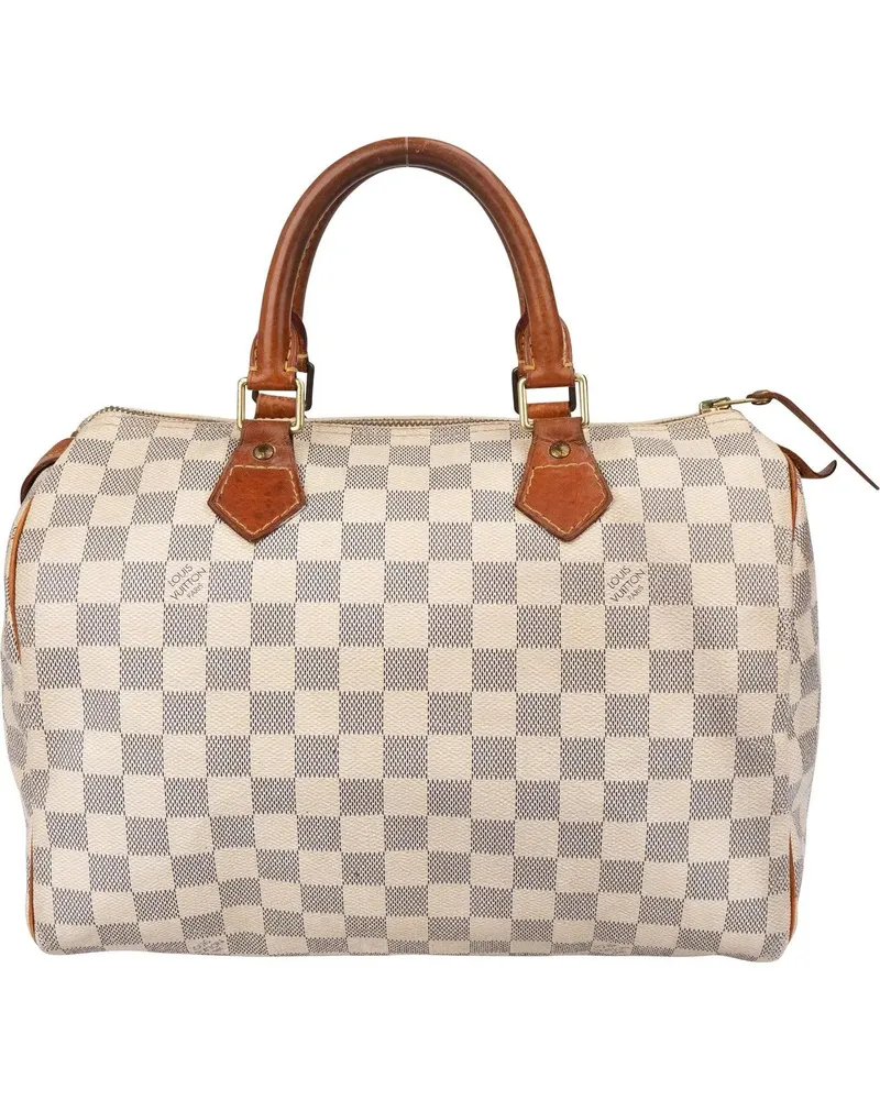 Louis Vuitton Crossbody Bags  Damier Azur Monogram Speedy 30 Handb weiß Weiß