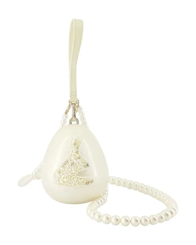 Simone Rocha Hobo Bags Micro Egg Crossbody - Synthetic - White beige Beige