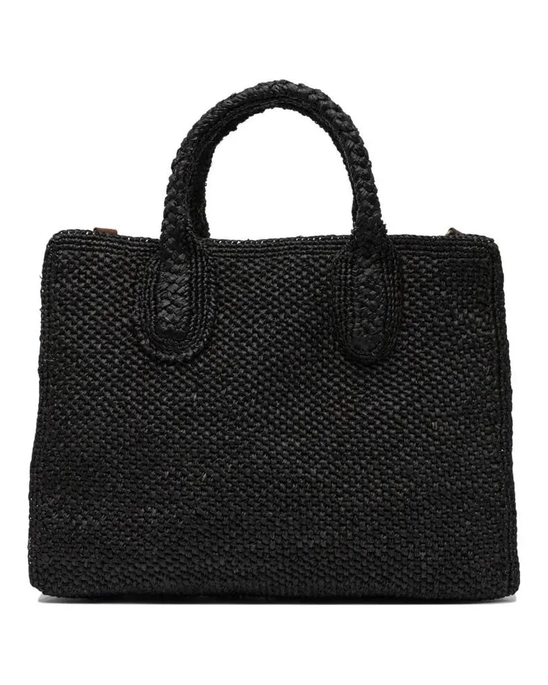 IBELIV Shopper & Totes Rectangular Crossbody Handbag In Woven Raffia schwarz Schwarz