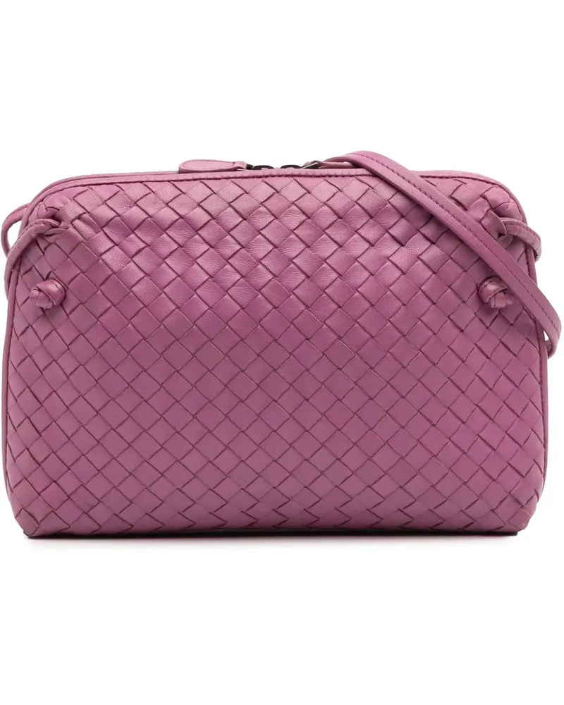 Bottega Veneta Hobo Bags Nappa Intrecciato Nodini Crossbody rosa Gold