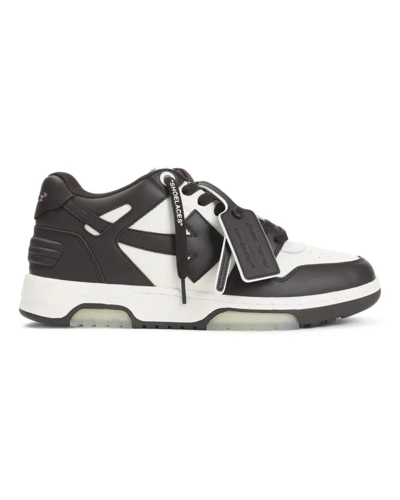 OFF-WHITE Low-Top Sneaker Chocolate And White Leather  Sneakers grau Grau