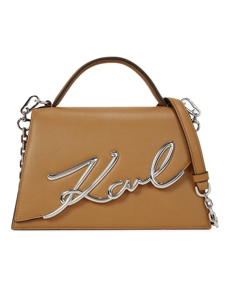 Karl Lagerfeld Crossbody Bags K/SIGNATURE MITTELGROSSE UMHÄNGETASCHE braun Braun