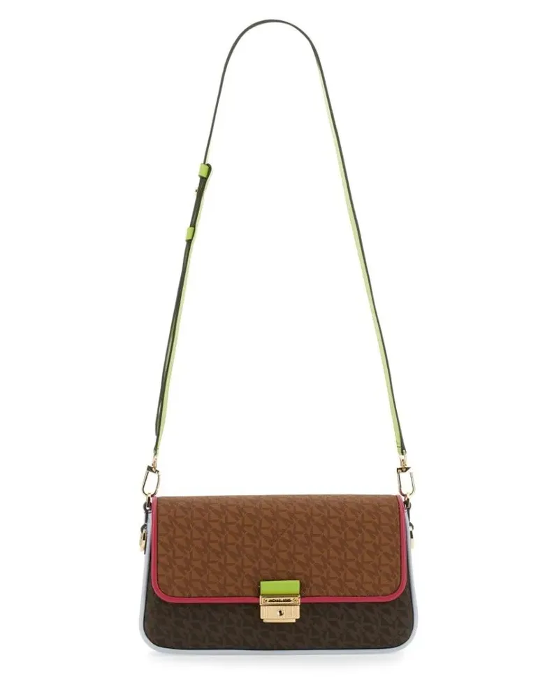 Michael Kors Hobo Bags Structured Monogram Shoulder Bag braun Braun