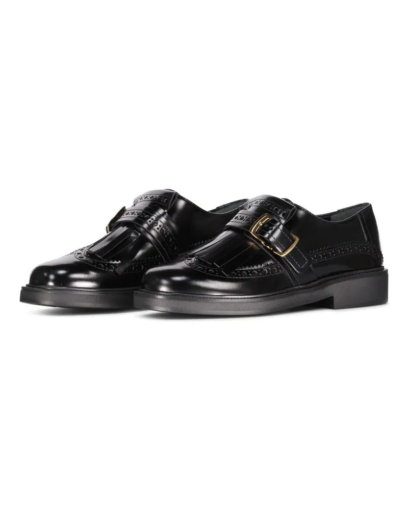 TOD'S Low-Top Sneaker Loafers mit Schnalle und Applikation schwarz Schwarz