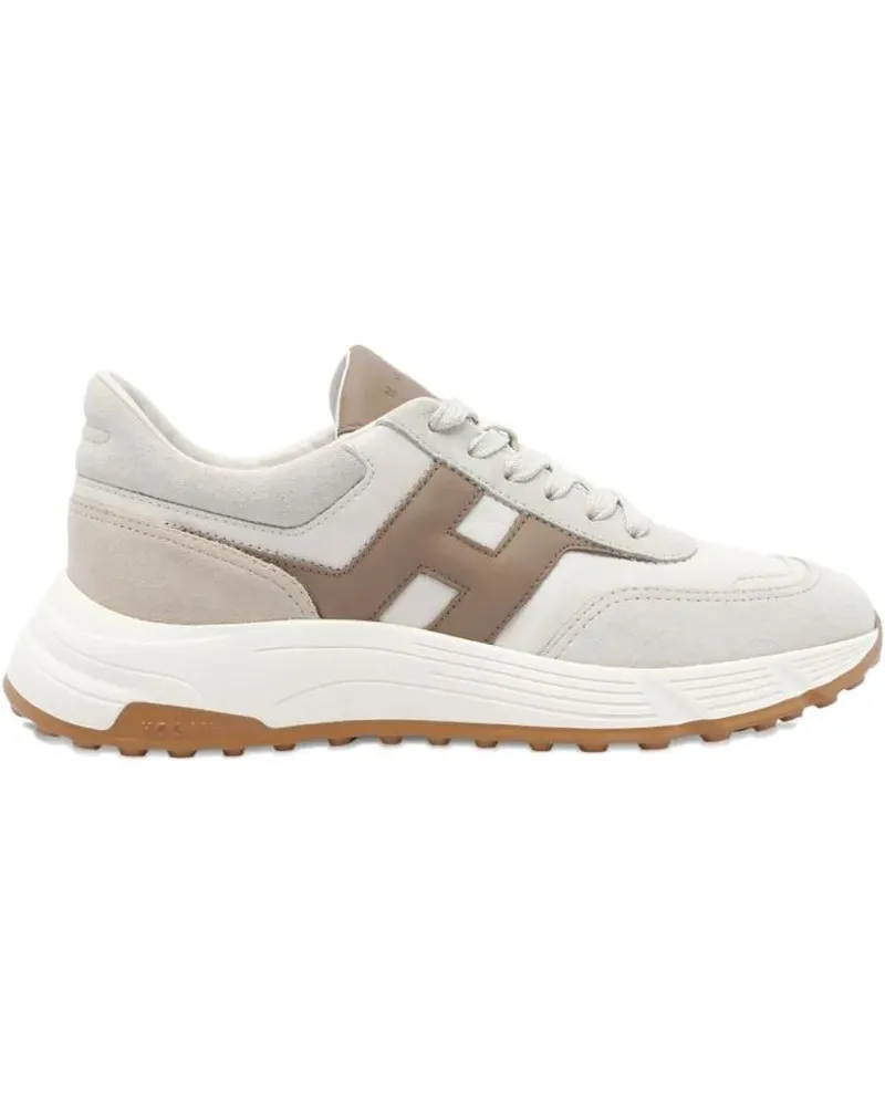 Hogan Low-Top Sneaker Beige Leather Sneakers With Textured Upper And Spo beige Beige