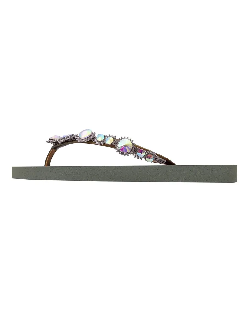 uzurii Slipper & Pantoletten Zehentrenner Chrystal Marilyn grün Grün