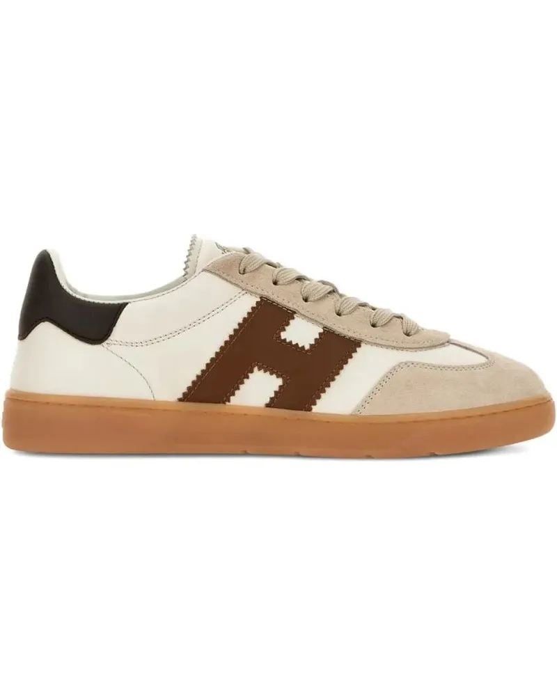Hogan Low-Top Sneaker Beige Sneakers With Lace-Up Fastening weiß Weiß