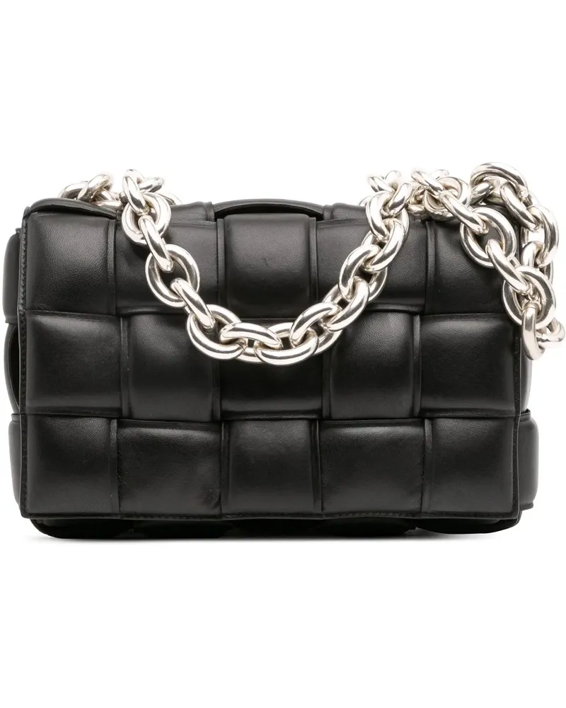 Bottega Veneta Hobo Bags Nappa Intrecciato Padded Chain Cassette Satchel schwarz Schwarz
