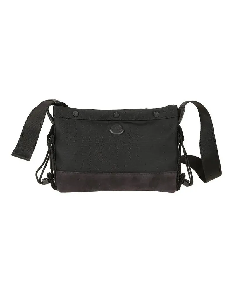 Moncler Hobo Bags Structured Black Bag With Minimalist Design schwarz Schwarz