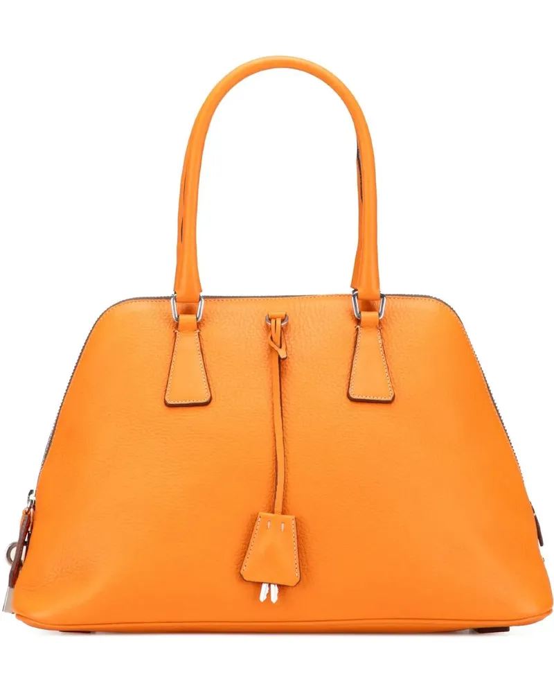Prada Crossbody Bags Cinghiale Leather Dome Handbag orange Orange
