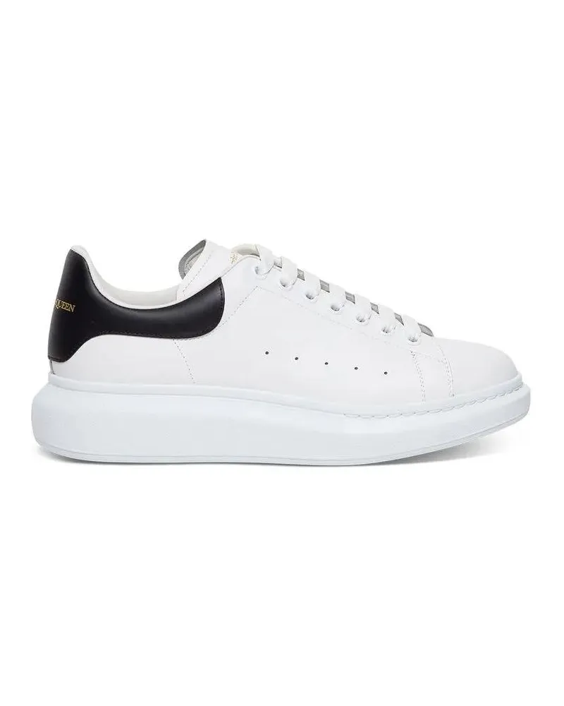 Alexander McQueen Low-Top Sneaker Oversized Leather Sneakers With Sole weiß Weiß