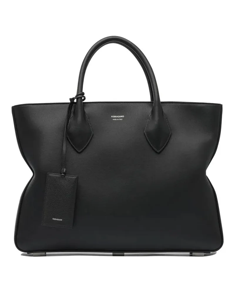 Ferragamo Shopper & Totes Structured Black Shoulder Bag schwarz Schwarz