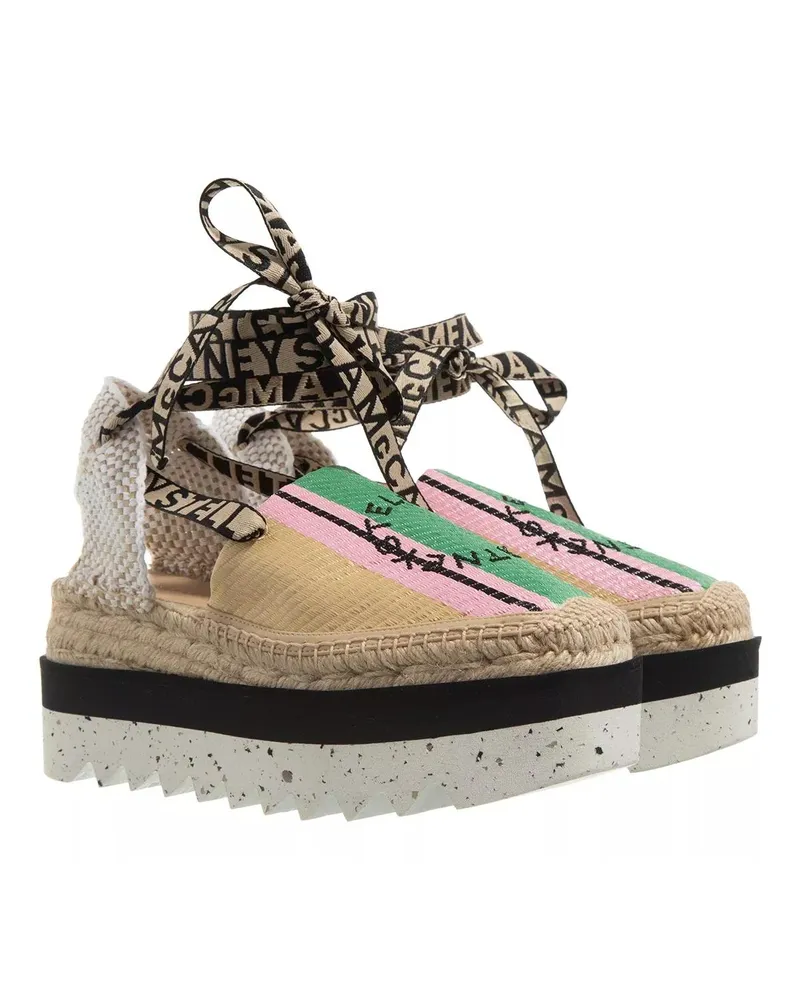 Stella McCartney Espadrilles Gaia Striped Raffia Platform Espadrilles bunt Bunt