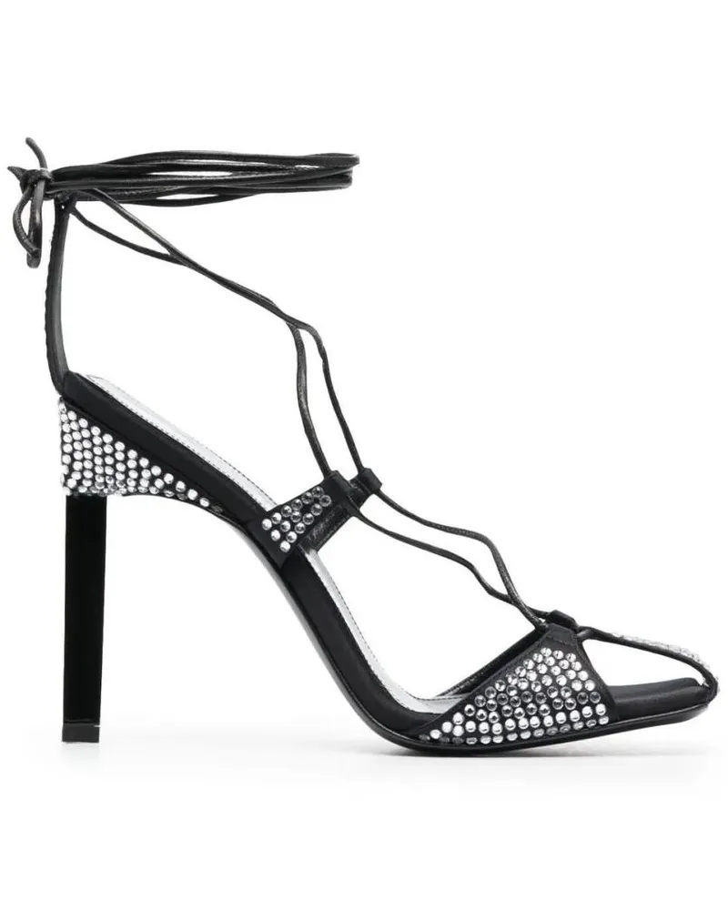 ATTICO Sandalen Adele 105Mm Crystal-Embellished Sandals schwarz Schwarz