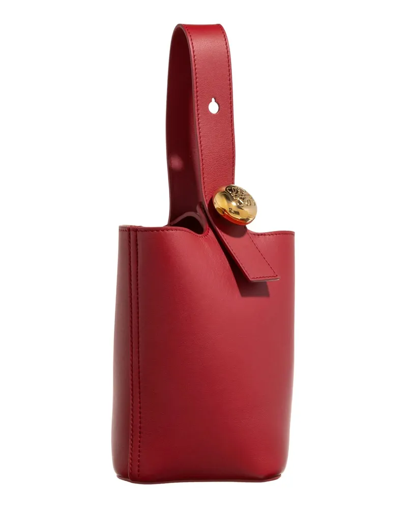 Loewe Beuteltaschen Mini Pebble Bucket Leather Bag rot Rot