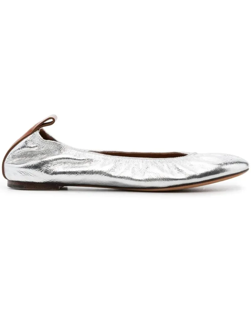 Lanvin Ballerinas Flat Shoes Silver silberfarben Silber