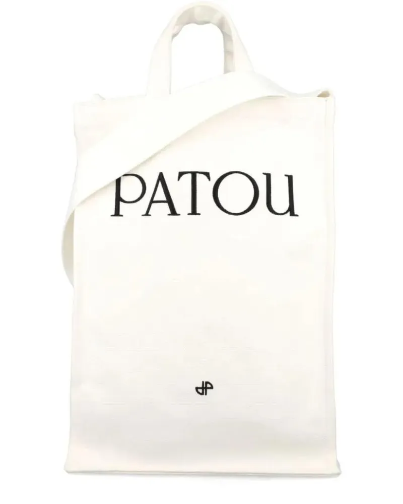 Patou Hobo Bags Cream White Shoulder Bag With Logo beige Beige