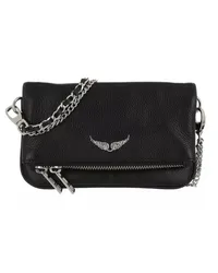 Zadig & Voltaire Pochettes Rock Nano Grained Leather Schwarz