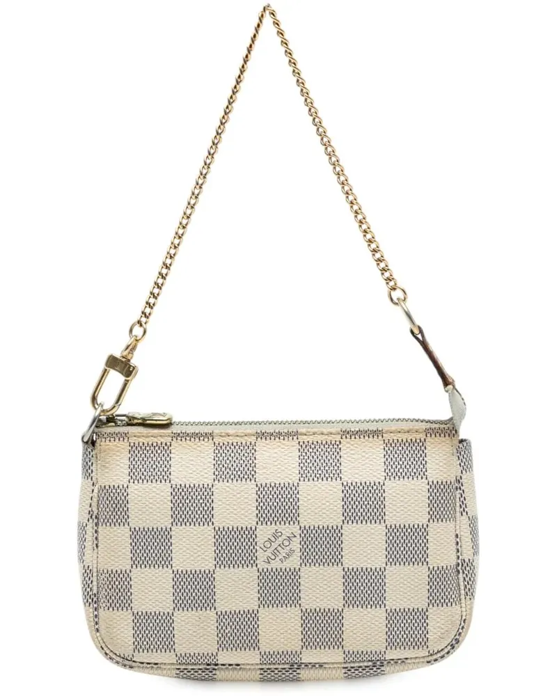 Louis Vuitton Crossbody Bags Damier Azur Mini Pochette Accessoires weiß Weiß
