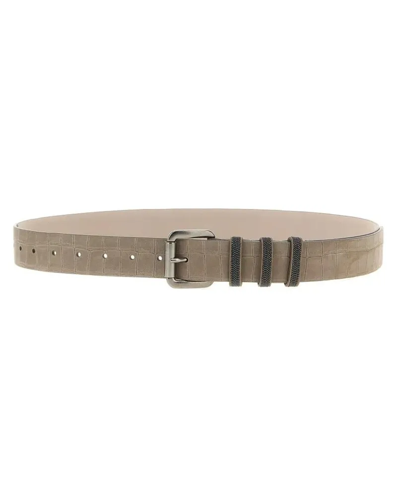 Brunello Cucinelli Gürtel Shiny Loops' Belt grau Grau