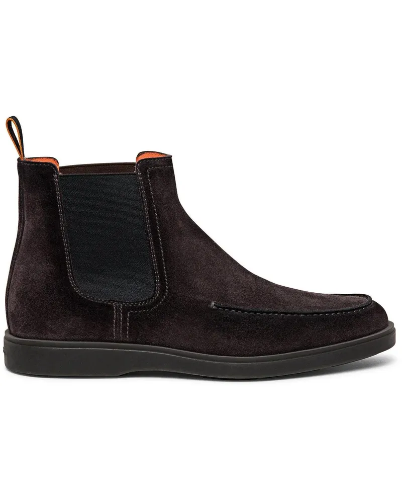 Santoni Stiefel Suede Chelsea boot weiß Weiß