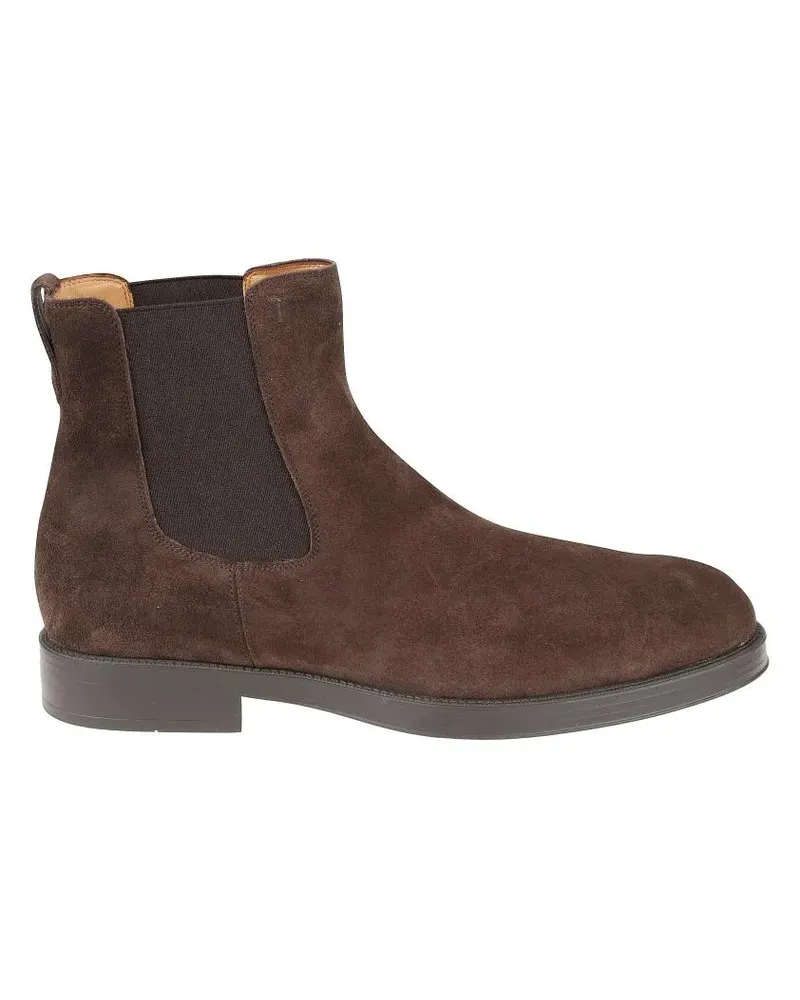 TOD'S Stiefel Ankle-High Dark Brown Suede Boots braun Braun