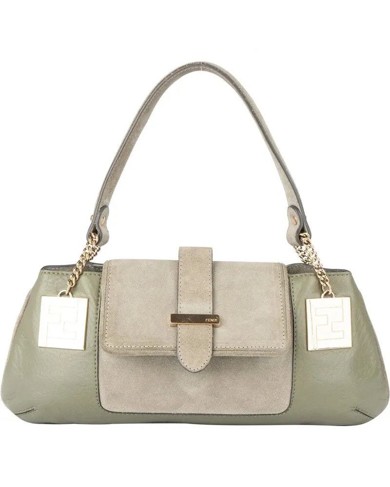 Fendi Crossbody Bags  RARE ARCHIVE Green Leather FF Hobo grün Grün
