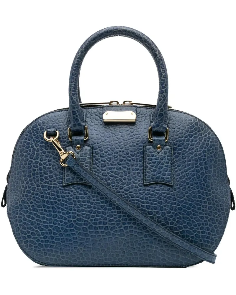Burberry Hobo Bags 2000-2017 Small Grained Calfskin Orchard Bowling B blau Blau