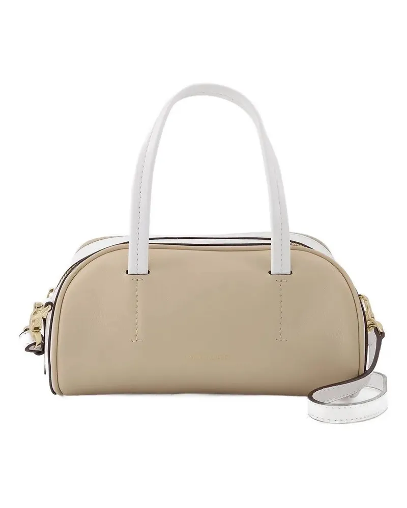 Manu Atelier Hobo Bags Hourglass Bag In Ivory And White Leather beige Beige