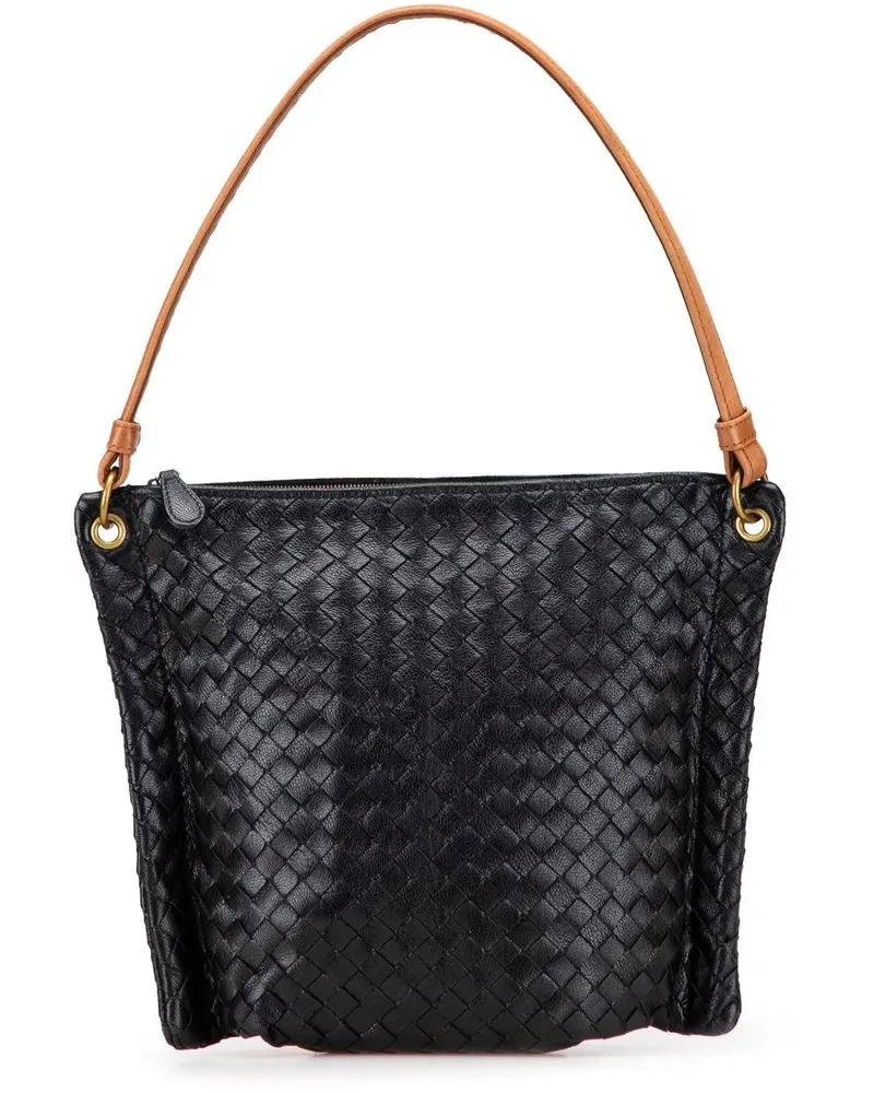 Bottega Veneta Hobo Bags Nappa Intrecciato Shoulder Bag schwarz Schwarz
