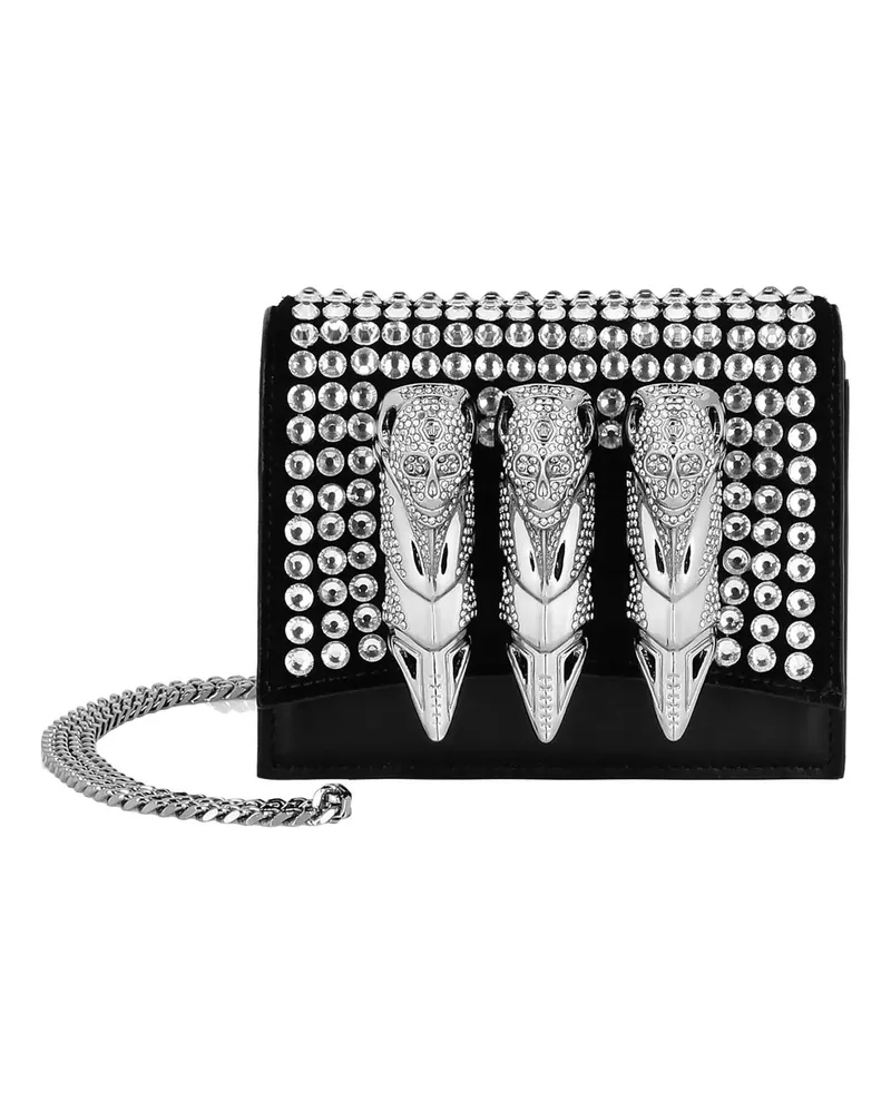 Philipp Plein Hobo Bags Schultertasche Skull Mit Schmucksteinen silberfarben 