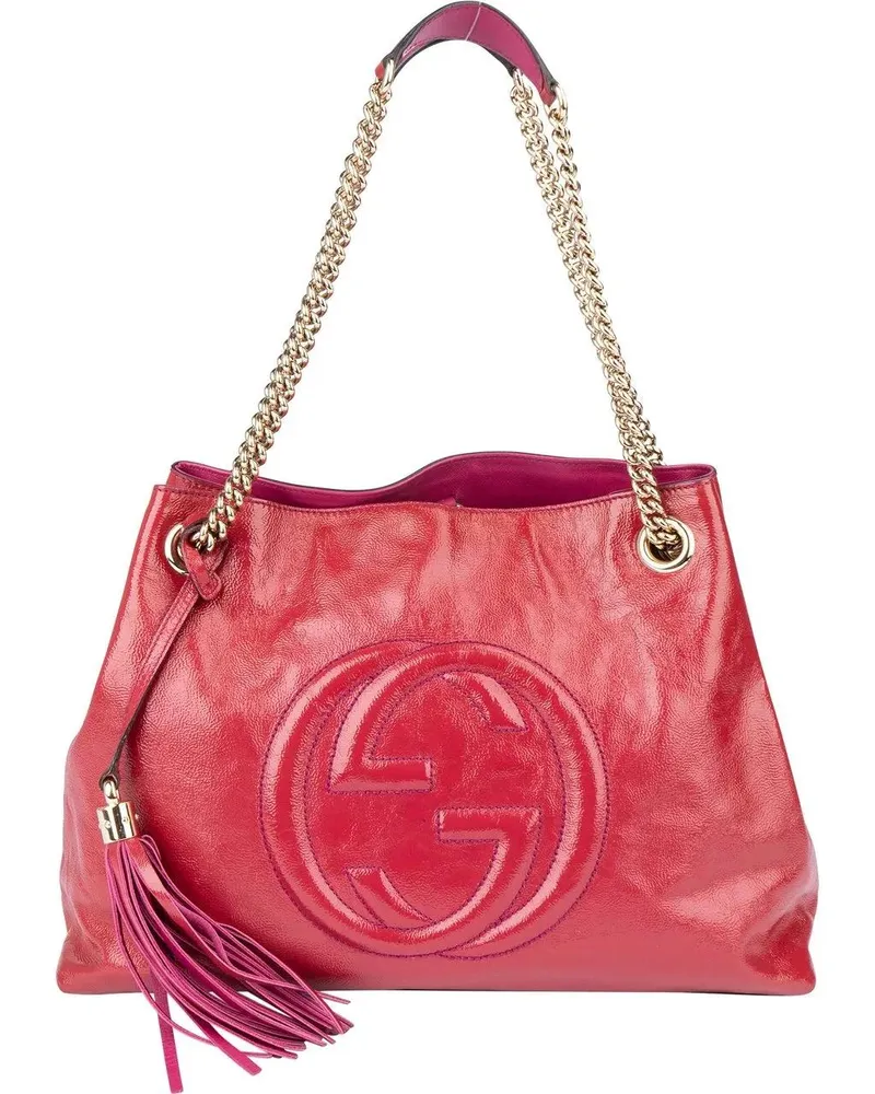 Gucci Crossbody Bags  Pink Patent Leather GG Soho Crossbody Bag rosa Gold