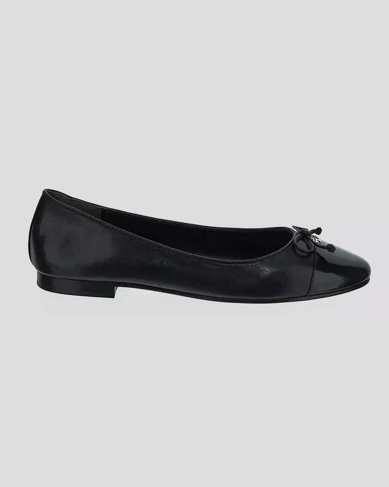 Tory Burch Cap-Toe Ballet Flats schwarz Schwarz